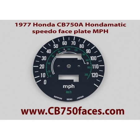1977 Honda CB750A Hondamatic tellerplaat MPH