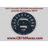 1977 Honda CB750A Hondamatic face plate MPH