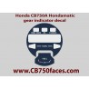 1977 Honda CB750A Hondamatic face plate MPH