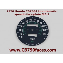 1978 Honda CB750A Hondamatic face plate MPH