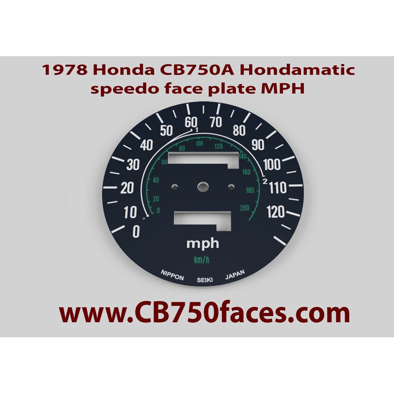 1978 Honda CB750A Hondamatic Tachoscheibe MPH