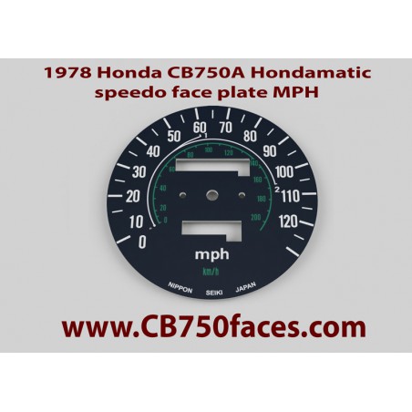 1978 Honda CB750A Hondamatic face plate MPH