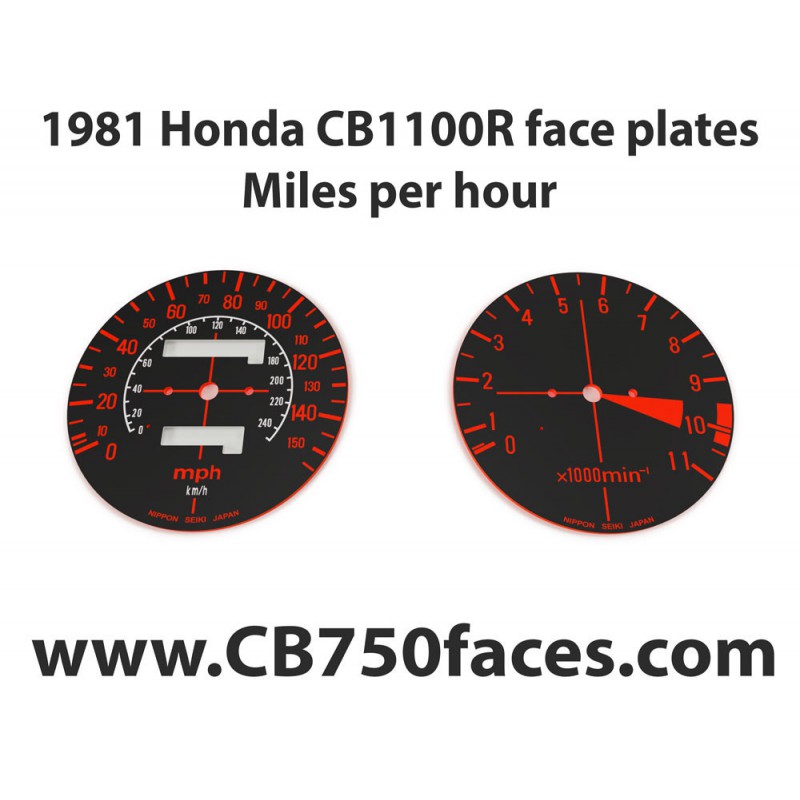 1981 Honda CBR 1100R face plates Miles per Hour