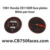 1981 Honda CBR 1100R face plates Miles per Hour