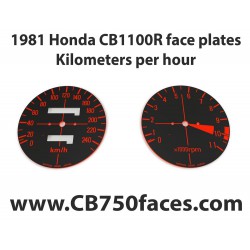 1981 Honda CBR 1100R face plates Kilometers per Hour