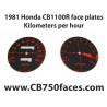 1981 Honda CBR 1100R face plates Kilometers per Hour