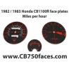 1982 / 1983 Honda CBR 1100R face plates Miles per Hour