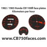 1982 / 1983 Honda CBR 1100R face plates Kilometers per Hour