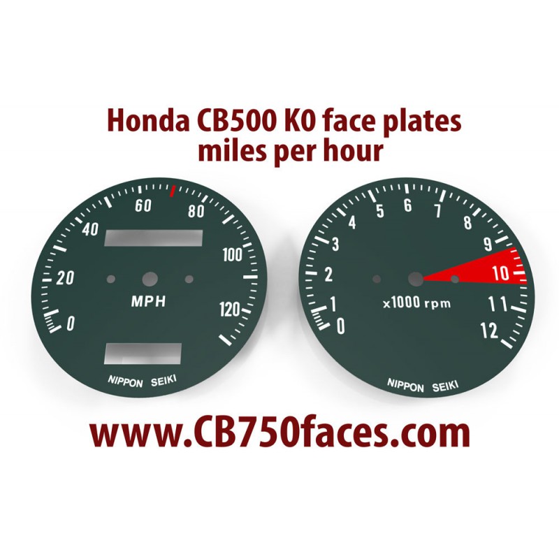 Honda CB500 K0 K1 face plates set mph Honda CB500 K0 K1 face plates set mph