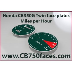 Honda CB350T CB350G face plates set mph