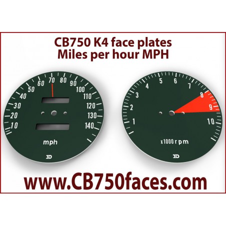 Honda CB750 K3 K4 face plates miles per hour gauge clock instrument