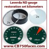 Laverda ND gauge restoration set KM/H (tacho and speedo)