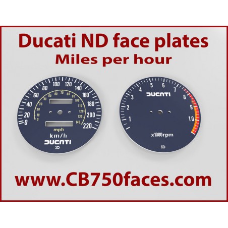 Ducati Darmah Pantah 900SS 500SL face plates Tachoscheiben km/h