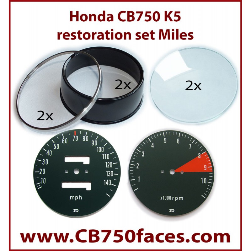 Honda CB750 K4/K5 gauge restoration set (tacho and speedo)