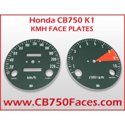 Honda CB750 K1 face plates kilometers per hour gauge clock instrument