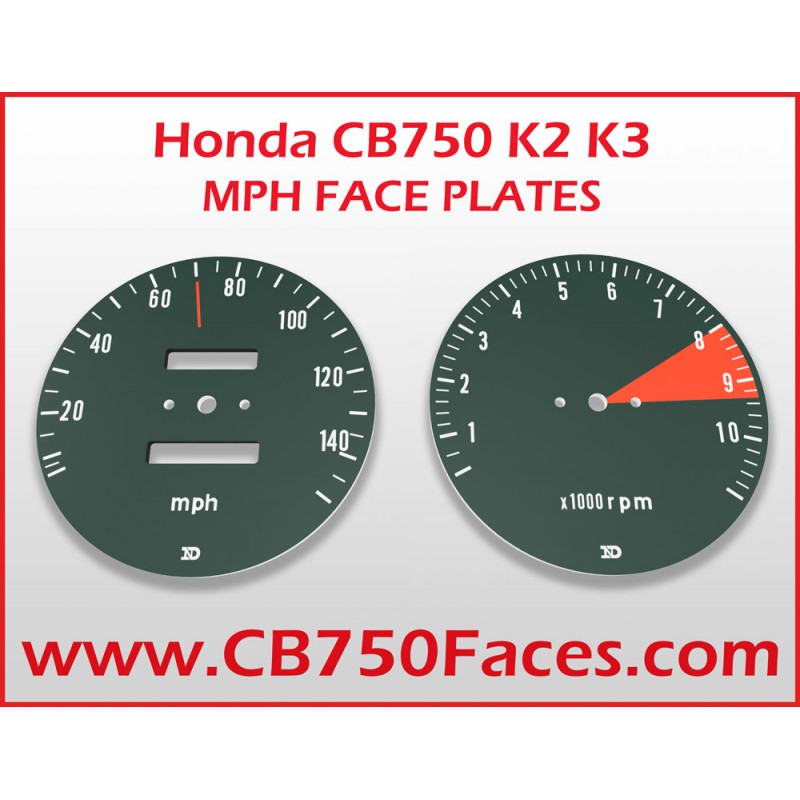 Honda CB750 K2 / K3 face plates mph