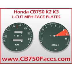 Honda CB750 K2, K3 and K4 face plates KILOMETERS per hour L-cut