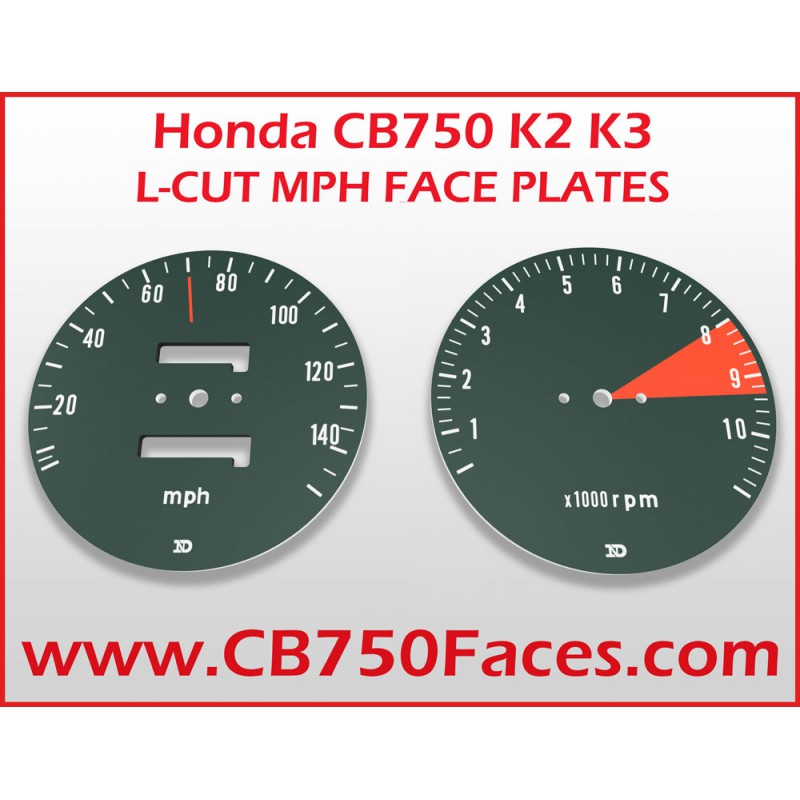 Honda CB750 K2 and K3 face plates mph L-cut