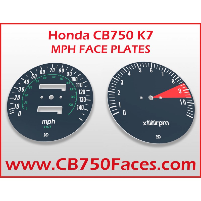 Honda CB750 K7 face plates mph