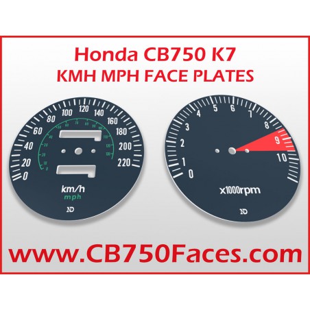 Honda CB750 K7 face plates speedo tacho rev counter clocks gauges