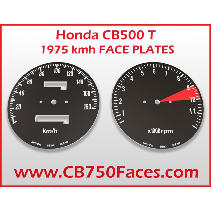 Honda CB500T Twin face plates kmh kilometers