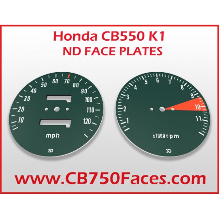 Honda CB550 K1 ND version face plates mph