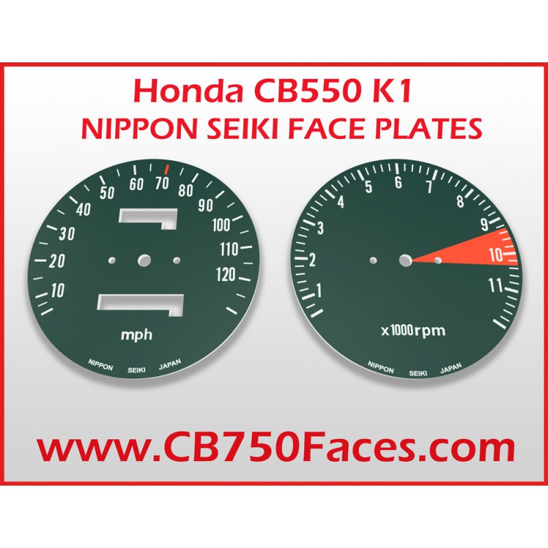 Honda CB550 K1 Nippon Seiki face plates mph