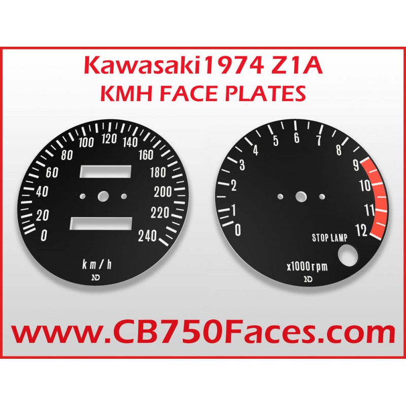 1974 Kawasaki Z1 face plates km/h