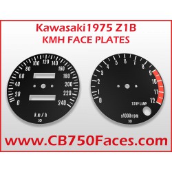 1975 Kawasaki Z1B face plates km/h