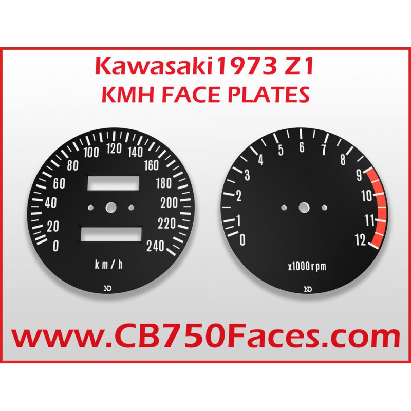 1973 Kawasaki Z1 face plates km/h 1973 Kawasaki Z1 face plates km/h