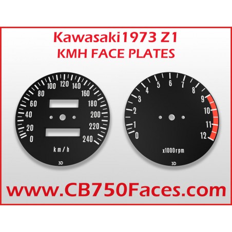 1973 Kawasaki Z1 face plates km/h