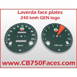 Laverda face plates km/h, with logo, GEN tacho