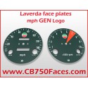 Laverda face plates mph, with logo, GEN tacho