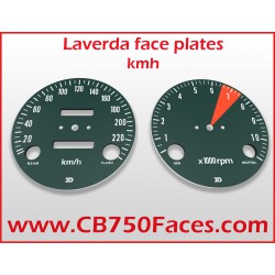 Laverda face plates km/h, without logo