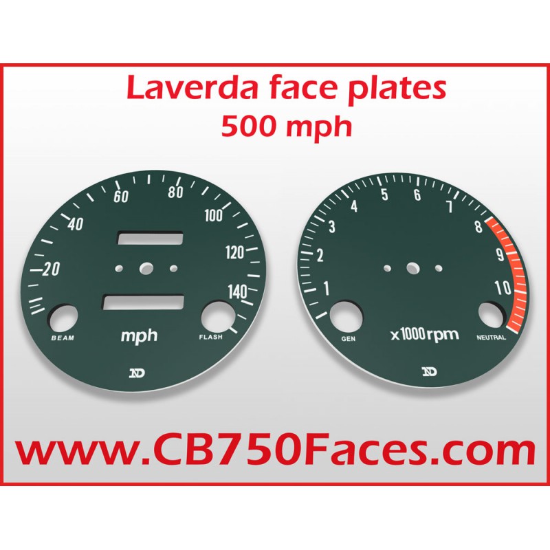 Laverda 500 faceplates for ND gauges MILES/hour. Perfect reproduction dials. Laverda 500 faceplates for ND gauges MILES/hour. Perfect reproduction dials.