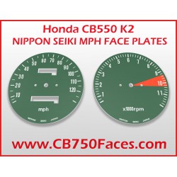 Honda CB550 K2 Nippon Seiki face plates mph