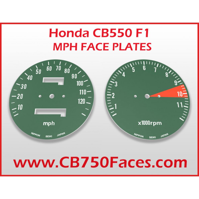 Honda CB550 F1 Nippon Seiki face plates mph