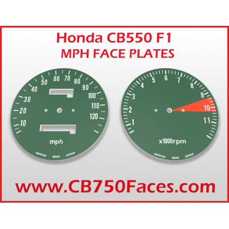 Honda CB550K2 CB550 F1 face plates mph