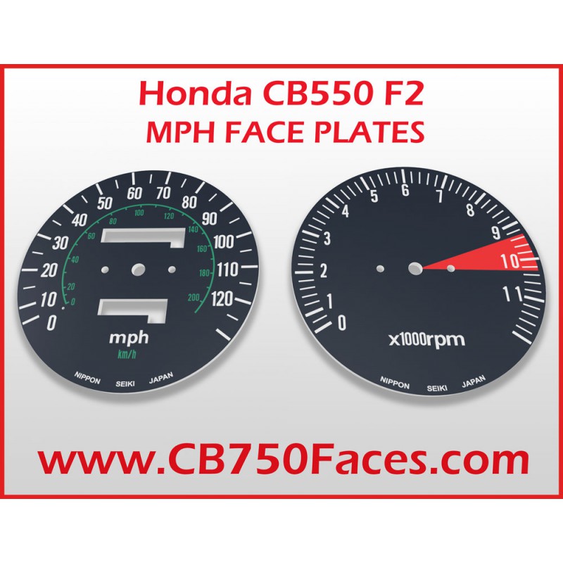 Honda CB550 F2 face plates mph Nippon Seiki