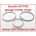 Suzuki GT 750 crimp ring set speedo tacho temp (3 pcs)