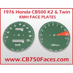 1976 Honda CB500 K2 and Twin face plates kmh