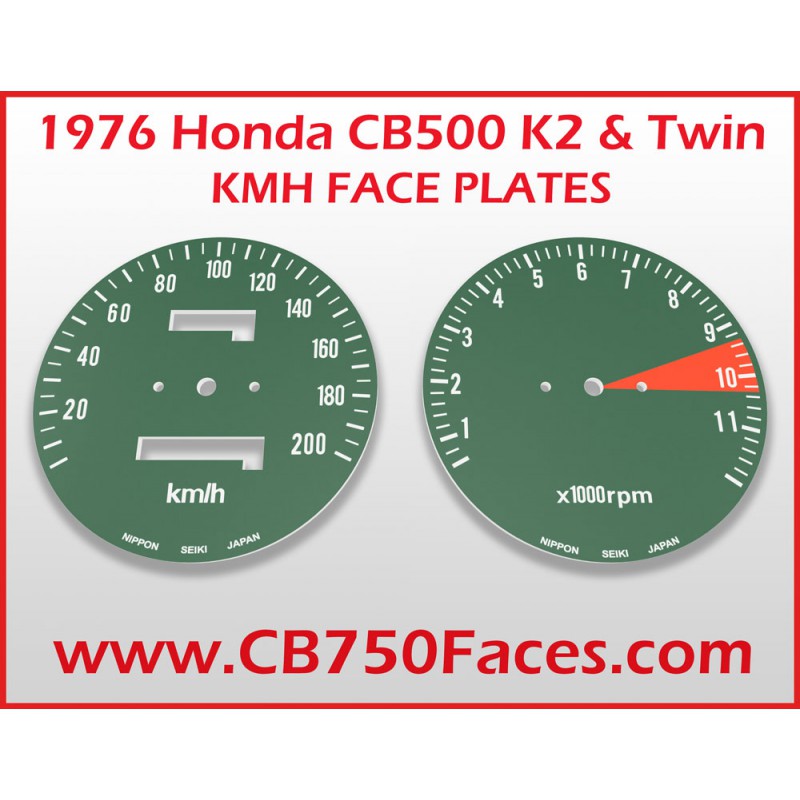 1976 Honda CB500 K2 and Twin face plates kmh