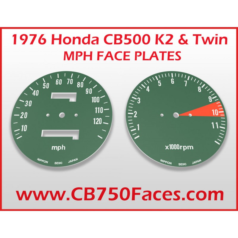 1976 Honda CB500 K2 und Twin Tachoscheiben mph