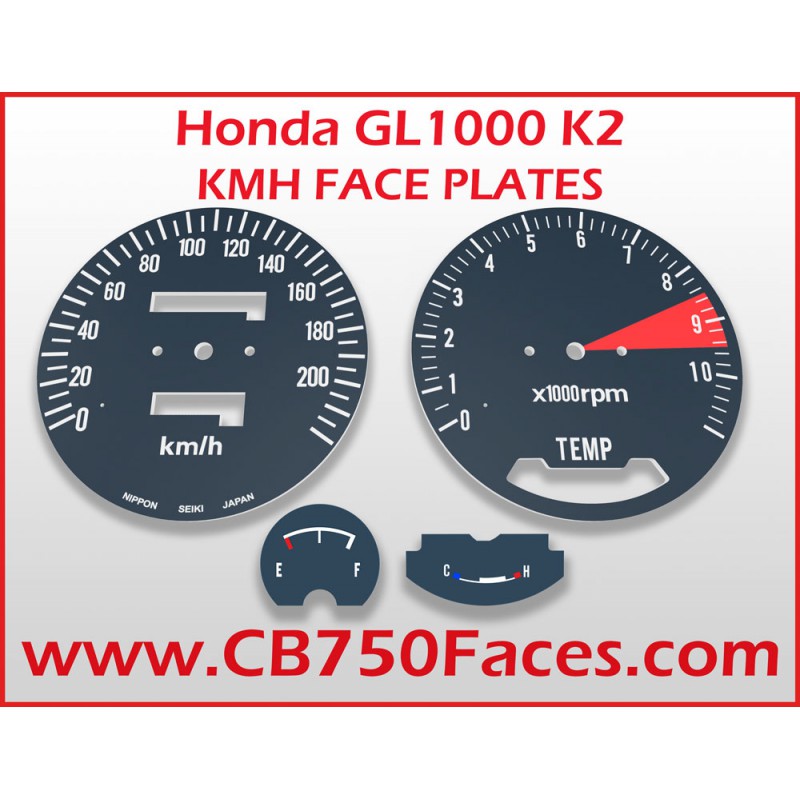 Honda GL1000 K2 GoldWing face plates KM/h