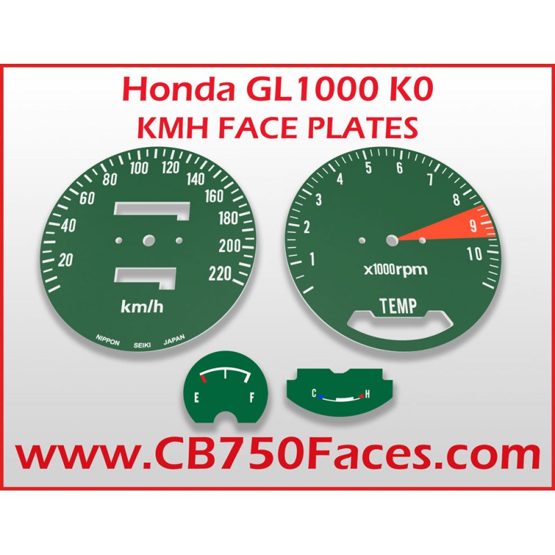 Honda GL1000 K0 GoldWing face plates KM/H gauge clock instrument kilometers per hour