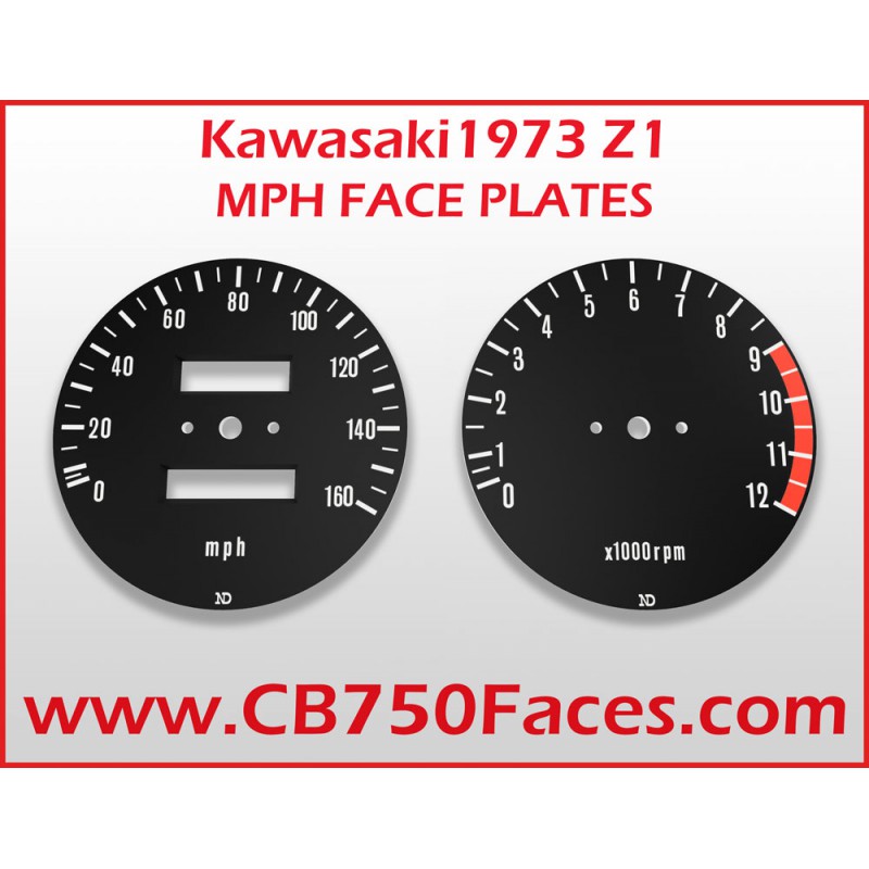 1973 Kawasaki Z1 face plates mph