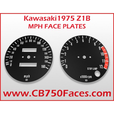 1975 Kawasaki Z1B face plates mph