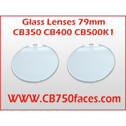 Honda CB350 CB400 CB500 K1 Gauge glass lens set 79 mm (2 pcs)