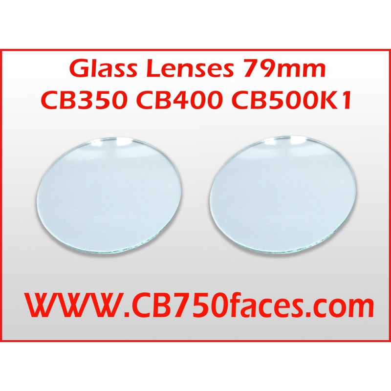 Honda CB350 CB400 CB500 K1 Gauge glass lens set 79 mm (2 pcs) Honda CB350 CB400 CB500 K1 Gauge glass lens set 79 mm (2 pcs)