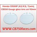 Honda CB500F (K2/K3), T(win), CB550 Zähler Glaslinsen Set 92 mm (2 Stück)